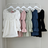 Pony shirring dress