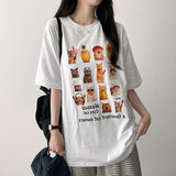 Delle キュートデジタルイラスト半袖Tシャツ