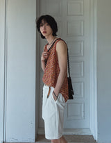 Mix scatter loose fit tank top