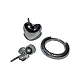 Simple heart earring set (3pcs set)