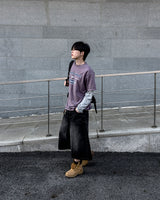 モデンワイド8レングスバミューダデニムパンツ