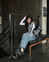 Ribbon washing denim