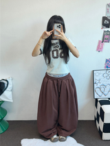 ダウンピンタックバルーンコットンソフティーロングパンツ 🩶🤎🖤3COLOR