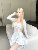 ラブリボンプリーツミニスカート