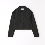 隠しジッパー ライト ジャケット ブラック