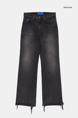 Bega rough crop bootcut denim pants