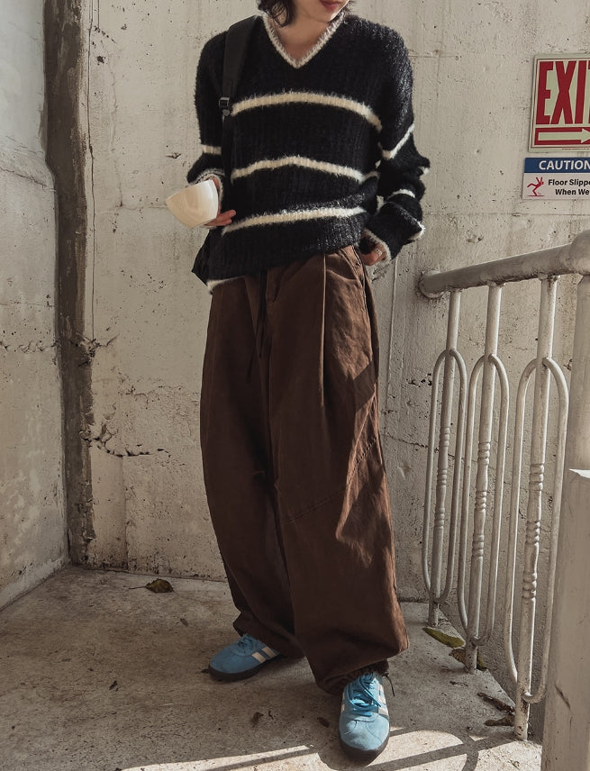 Philo 2ピンタックウォッシュドパンツ