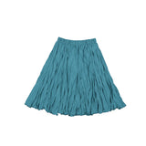 Wave Crinkled Gored Skirt (blue green)