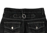 Muel Back Adjust Roll-Up Raw Denim Pants