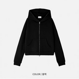 [CROP ITEM] クロップマッスルフィットフードジップアップ(3color)
