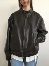 Rivet Motor Leather Jacket (2color)