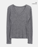Ryudi Slim Wool ribbed V-neck knit