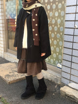 フェアリーハイネックボタンコート
