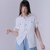 ノットハーフスリーブシャツ (WHITE)