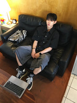 ブラッシュ カット バミューダデニムパンツ 2C