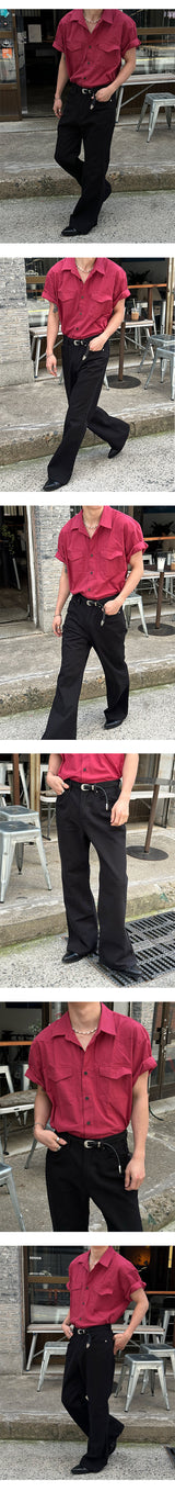 [Unisex] Wide flare cotton pants (2color)