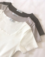 [MADE] エトロ レース Vネック 半袖 Tシャツ