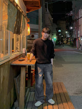 Tachi washed cargo denim pants