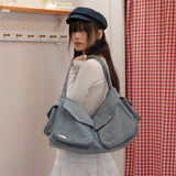 OUT POCKET BOSTON BAG DENIM LARGE