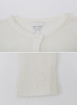 #Back Ribbon Embroidery Knit Cardigan (5color)