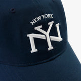 ストレンジャー NY 刺繡ベースボールコットンキャップ (ネイビー)