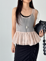 organza balloon blouse (3color)