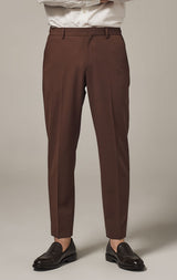 SIDE BANDING CROP TAPERED SLACKS