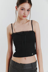 CHARLOTTE LACE TOP black