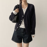 Pastel Slim Fit Ribbed V-Neck Knit Cardigan 