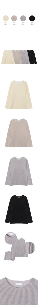 [Unisex] ベルベットカッティングニット(4color)