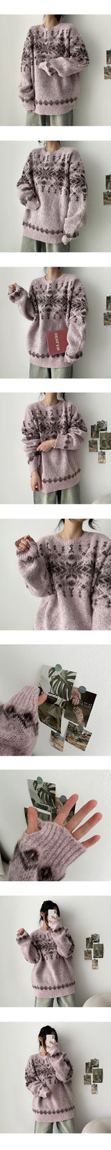 Rafi Brush Snowflake Nordic Knit