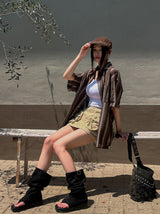 utility three-dimensional pocket mini skirt