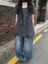 デイリーワイドデニムパンツ