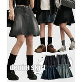 [Brand quality] Evil wide denim tennis skirt