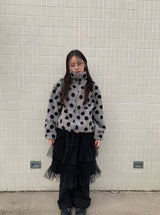 Samen Frill Tulle Banding Midi Skirt