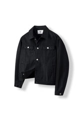 Coated denim trucker jacket