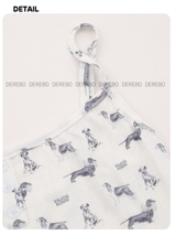Mini Dog Printed Cardigan Top Set