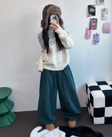 コーデュロイオールバンディングバルーンパンツ ❤🩶💚3COLOR