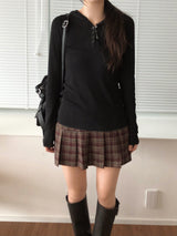 Fair Checkered Pleats Skirt (2 colors)