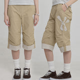 Check Applique Capri Pants