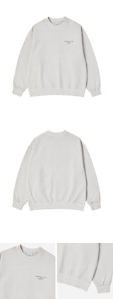 25SS ピグメントベーシックロゴスウェットシャツ ライトグレー