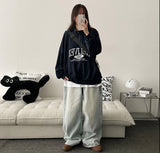 [Basic, Long/S~XL] Gus Washing Pintuck Wide Denim Pants