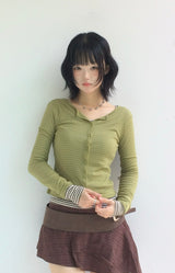 Hazel unbalanced checkered skirt