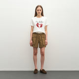 ハートベイカーTシャツ ホワイト / レッド