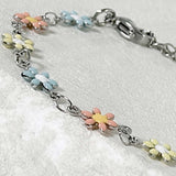 ss-Daisy flower motive array bracelet_multi