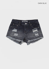 [MADE] Tata Distressed Denim Shorts