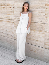 (PT-5645)YUIE DREASE SET-UP STRING PANTS