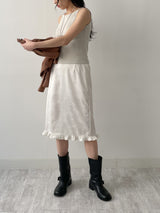 Jacquard satin midi skirt