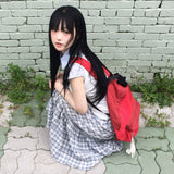 vintage two-tone backpack