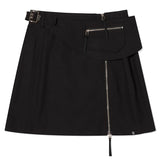 INCISION COVER-UP SKIRT [BLACK]